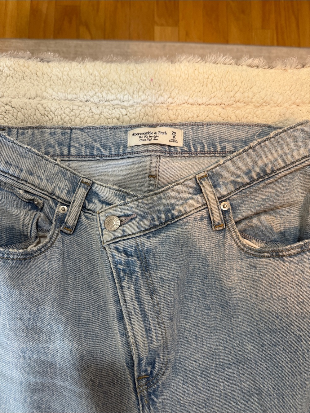 Abercrombie & Fitch Light Wash High-Rise Straight Jeans